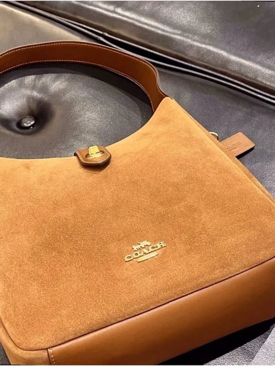 NWT COACH Hadley Convertible Crossbody Bag In Suede - Picture 6 of 8